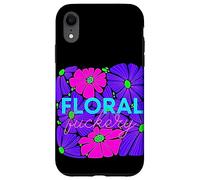 Mod Retro Colorido Adulto Floral Gen Z Pop Art Humor Sarcasmo Carcasa para iPhone XR