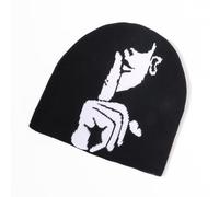 Moda 2000s Cool Pattern Caps Street Wear Bailing Brimless Hat for Adult Teen Girl Boy Hiphop Hat Winter Head Warmer Knit, a, Talla única
