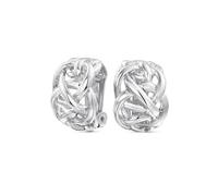 Moda Abierto Cruzado Celta Amor Nudo Tejido Medio Aro Clip En Pendientespara Mujer Sin Piercing Orejas Plata Chapado En Oro