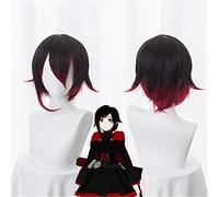Moda Anime RWBY Red Trailer Ruby Rose peluca corta Cosplay disfraz mujeres hombres pelo sintético fiesta de Halloween pelucas KUZW025A