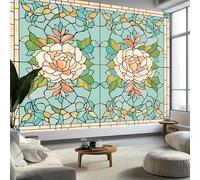 Moda Art Papel Tapiz Patrón De Rosa De Cristal Arte Mural de Papel Pintado 350x256 cm Fotomural Decoración de Papel Tapiz Fondo de Pared de Tv de Fotografía, Azul Claro