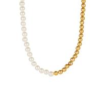 Moda barroca Collar de Cadena de Perlas Mujeres Collar de Novia Punk Toggle Cierre Círculo Lariat Cuentas Choker Collares Joyas Durability And Professional