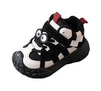 Moda Big Kids Winter Water Proof Flat Keep Warm Comfort Shoes Niña Negro Punta de Almendra Zapatillas (Black, 28 Little Child)