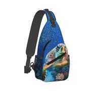 Moda Bolso de Pecho Turtless marinas gigantes del océano Mochila Bandolera Duradero Mochila Pecho para Escolar Montañismo Trabajo