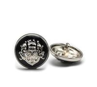 Moda Botón de metal para ropa, Botones 6 piezas 10-28 mm Botones de metal dorado Ropa Abrigo Accesorios para coser Botones para ropa Artesanía Botones de punto negro al óleo