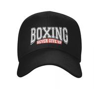 Moda Boxeo Nunca Renuncies Gorra de béisbol para Hombres Mujer Bóxer Transpirable Sombrero de Padre Protección Solar Gorra Snapback