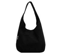Moda casual de gran capacidad bolso de hombro para mujer, viajes, deportes, bolsa de lona bolsos de hombro cuello, Negro , Talla única para todos