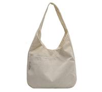 Moda casual de gran capacidad bolso de hombro para mujer, viajes, deportes, bolsa de lona bolsos de hombro cuello, beige, Talla única para todos