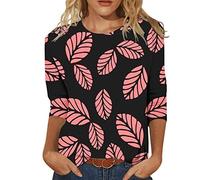 Moda casual para mujer con cuello redondo manga tres cuartos camiseta blusas blusas Farming Simulator 19, K, L