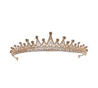 Moda Champagne Gold Color Crowns Accesorios para el cabello de la boda Luxury Reina de lujo Tiara Diadems Women Hair Jewelry Bride Party (Color: Champagne Gold-09)