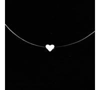 Moda Color Plata Cristal Zircon Collar Colgante Invisible para Mujeres Collar de Cadena de línea de Pesca Transparente