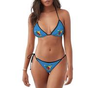 Moda Conjunto De Bikini para Mujer,Traje De Baño De Dos Piezas Emblema Nacional De Camerún Bañador Triángulo Bikini Mujer para Verano Piscina SPA XXL