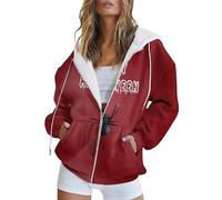 Moda de Halloween, otoño e invierno, cálido, colorido, calabaza murciélago, letra, estampada, bolsillos casuales, manga larga, cordón, capucha, cremallera, sudadera con capucha para mujer, sudadera