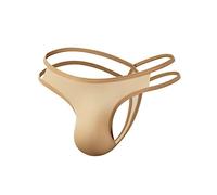 Moda de hombre de cintura baja, sexy, cómoda, ropa interior transpirable, oferta diaria Jockstrap hombres traje de baño para hombre corto slip elástico bañador, caqui, L Corto