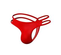 Moda de hombre de cintura baja, sexy, cómoda, ropa interior transpirable, oferta diaria Jockstrap hombres traje de baño para hombre corto slip elástico bañador, rojo, XL Corto