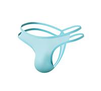 Moda de hombre de cintura baja, sexy, cómoda, ropa interior transpirable, oferta diaria Jockstrap hombres traje de baño para hombre corto slip elástico bañador, azul claro, S Corto