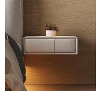 Moda de noche moderna, estantes de la mesita de noche flotante, flotando con almacenamiento, mesa de fin de acento lateral, estante para colgar duradero para libros, dormitorio, porche, oficina, 40
