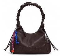 Desigual bolso de hombro Montville Half Logo Shoulder Bag Chocolate marrón oscuro