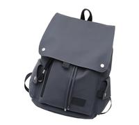 Moda estilo motocicleta estilos alta capacidad escolar bolsa para estudiantes y viajeros impermeable PU cuero mochila resistente al agua mochila, gris claro
