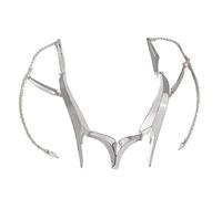 Moda gótica punk, líquida, irregular, color plateado, hueco, para mujeres, hombres, fiesta, individuo, joyería, accesorio de metal para hombres, talla única, como se describe