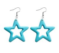 Moda Hollow Acrílico Star Encanto Pendientes Y2k Estilo Dangle Simple Pendiente Pendiente Fiesta Joyería Encanto Pendiente Drop Accesorios de Joyería, talla única, como se describe