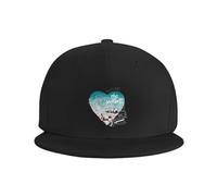 Moda Lavada de algodón El Viaje de Tus Gorras de béisbol favoritas Let's Hit The Wave Ocean Design Flat Brim Gorra de béisbol Print