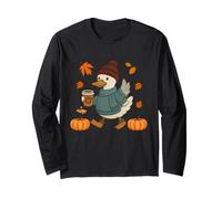 Moda Lindo otoño Pato café Calabaza Granja Manga Larga