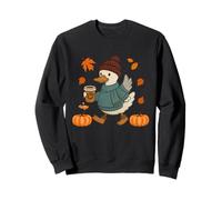 Moda Lindo otoño Pato café Calabaza Granja Sudadera