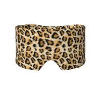 Moda Marrón Negro Leopardo Amarillo Claro,Máscara para ojos con bloqueo de luz y protección ocular completa para dormir, orejeras y ojos.