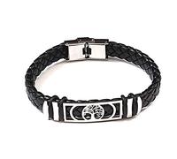 Moda Mavilla Pulsera Hombre Árbol de la Vida de Goma y Acero, Cierre Negro, Tamaño Ajustable 21-22 cm, Hecho a Mano en Italia, Sin Piedras Preciosas, 22 cm, Caucho y acero, Sin piedras preciosas