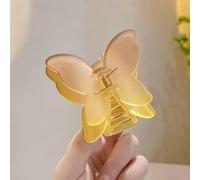 Moda mujer esmerilado gradiente color mariposa forma garra clips pelo garra pasadores mujer accesorio-E5