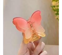 Moda mujer esmerilado gradiente color mariposa forma garra clips pelo garra pasadores mujer accesorio-E4