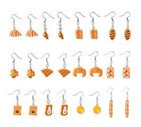 Moda Multi Tipo Pins Pendiente Mujeres Minimalista Simulado Pan Pendientes Femeninos Moda Pareja Joyería Presenta Pendientes Rojos