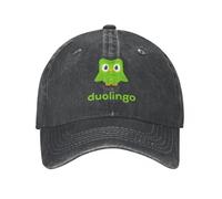 Moda Neutral Duolingo Owl Duo Gorras de Béisbol Unisex Desgastado Lavado Snapback Sombrero Sombreros de Verano al Aire Libre Gorra de Regalo