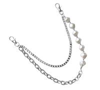 Moda Pantalones Cadena Accesorio Metal Irregular Imitación Perlas Perlas Perlas Para Personas De Moda Buscando Un Look Único Vida Gótica