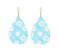 Moda Pendientes De Cuero Mujer Dentista lindo higienista dental Pendiente de Lágrima Vintage Pendientes De Mujer De Cuero para Cumpleaños Niñas Mujeres