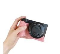 Moda PU Cuero Semicubierta Bolsa Funda para ZVE10 II Ideal para Bloggers de Viajes y Entusiastas de la Fotografía Estabilizador Funda Montable