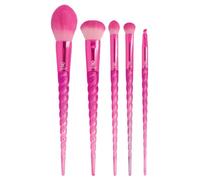 MODA Royal & Langnickel Juego de brochas de maquillaje de tamaño completo, 5 piezas, incluye pinceles para colorete, complejidad, sombra abovedada, arrugas y ángulo, rosa
