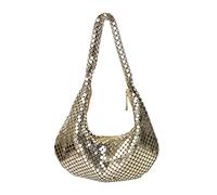Moda señoras bolsos de metal lentejuelas antebrazo fiesta de noche embrague monedero lujo mujeres bolso de hombro mujeres bolsos de hombro, dorado
