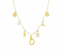 Moda simple burbuja AZ carta clavícula cadena mujer perla colgante collar regalo collares regalos joyería, Acero inoxidable, No es una piedra preciosa