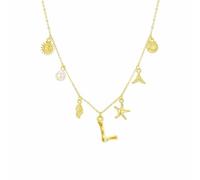 Moda simple burbuja AZ carta clavícula cadena mujer perla colgante collar regalo collares regalos joyería, Acero inoxidable, No es una piedra preciosa