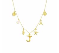 Moda simple burbuja AZ carta clavícula cadena mujer perla colgante collar regalo collares regalos joyería, Acero inoxidable, No es una piedra preciosa