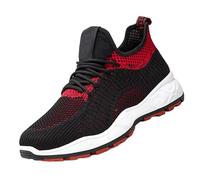 Moda Transpirable Hombres Deportes Soft Bottom Mesh Casual Shoes Man Zapatillas Deportivas Hombre 42.5, rojo, 40 EU