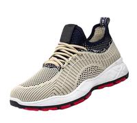 Moda Transpirable Hombres Deportes Soft Bottom Mesh Casual Shoes Man Zapatillas Deportivas Hombre 42.5, caqui, 44 EU