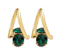 ¡Moda y exquisito! ¡Diseño! Pendientes de alta gama. Clips giratorios de circonio. Adecuado para mujeres que buscan el gusto. Y aros, talla única, Zinc, Sin piedra preciosa