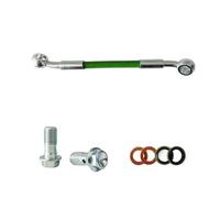 MODADA Tubo Freno Moto Cable Freno Acero Embrague Hidráulico M10X1.25mm Tubería Aceite Banjo Manguera Freno Trenzada para Motocicleta Manguera Aceite Freno 30~200CM Latiguillo Freno(110cm)