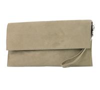 modamoda de - cuero italiano de embrague T151 Pequeño Gamuza, Color:colores de arena