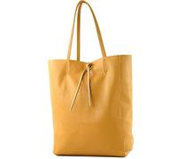 modamoda de - Ital. bandolera de cuero compradores T163, Color:amarillo mostaza