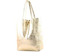 modamoda de - Ital. bandolera de cuero compradores T163, Color:oro metálico