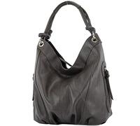 modamoda de - mujeres italianas bolso de cuero/piel de napa Z18, Color:Dark Chocolate Leder